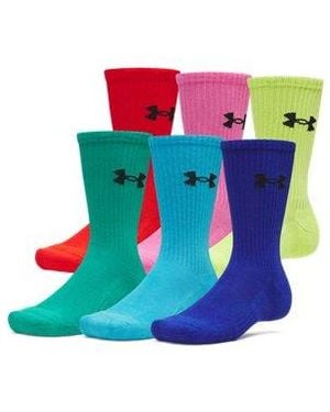 Under Armour Ua Performance Cotton 6-pack Crew Socks - Green