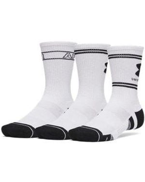 Under Armour Ua Performance Tech 3-pack Crew Socks - White