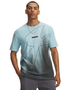 Under Armour Ua Blend Logo Short Sleeve - Blue