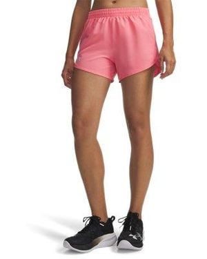 Under Armour Fly-By 3" Shorts Bittersweet Bittersweet Reflective - Pink