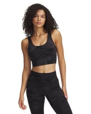 Under Armour Meridian Fitted Printed Crop Tank - Black
