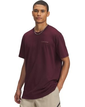Under Armour Ua Courts Heavyweight Short Sleeve - Purple