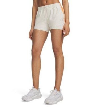 Under Armour Velociti Pro 4" 2-In-1 Shorts Stone Reflective - White