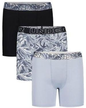 Under Armour Ua Performance Tech Printed Boys' 4" Boxerjock - Gray