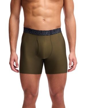 Under Armour Performance Tech Mesh 6" 3-Pack Boxerjock Hydro Silica Silica - Green
