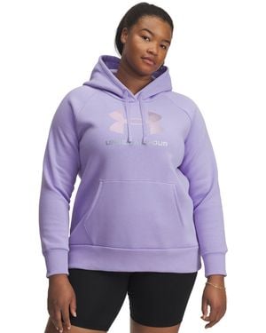 Under Armour Ua Rival Fleece Shimmer Hoodie - Purple
