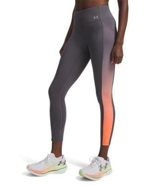 Under Armour Velociti Printed Ankle Tights Castlerock Electric Tangerine Reflective - Black