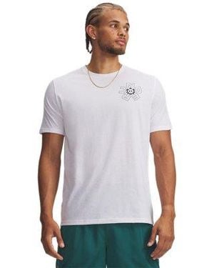 Under Armour Ua Radial Wordmark Short Sleeve - White