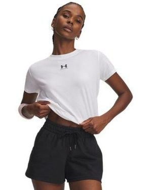 Under Armour Rival Core Short Sleeve Luxe - White