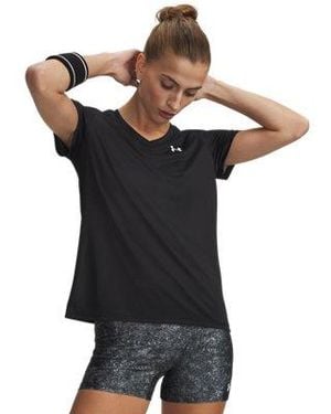 Under Armour Tech V-Neck Short Sleeve - Black
