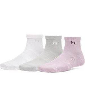 Under Armour Ua Vanish 3-pack Quarter Socks - Pink