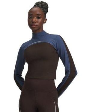 Under Armour Halo Cold Weather Long Sleeve Mock Kona Nu Reflective - Blue