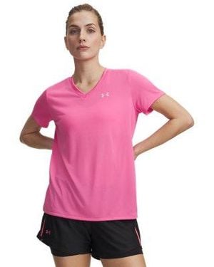Under Armour Tech V-Neck Short Sleeve Super - Pink