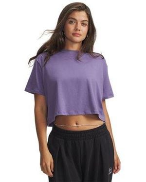 Under Armour Rival Boxy T-Shirt Luxe - Purple