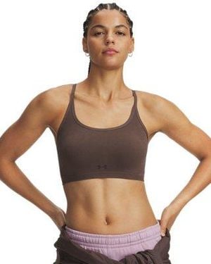 Under Armour Ua Seamless Cotton Low Sports Bra - Gray