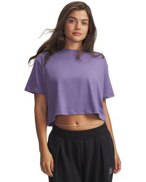 Under Armour Rival Boxy T-Shirt Luxe - Purple