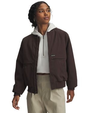 Under Armour Ua Expanse Fleece-lined Bomber Jacket - Gray