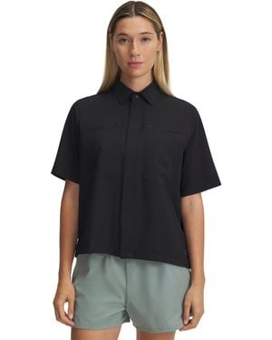 Under Armour Ua Fish Pro Hybrid Woven Short Sleeve - Black