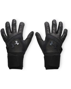 Under Armour Ua Yard 10 Long Cuff Batting Gloves - Black
