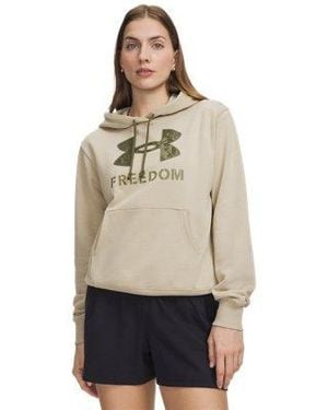 Under Armour Ua Freedom Rival Fleece Hoodie - Natural