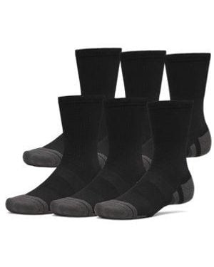 Under Armour Ua Performance Tech 6-pack Crew Socks - Black