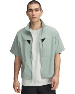 Under Armour Ua Unstoppable Full-zip Short Sleeve - Green