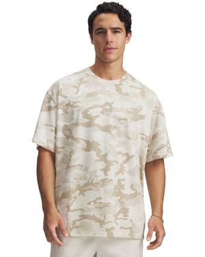 Under Armour Ua Athletic Department Printed Heavyweight Short Sleeve - White