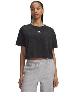 Under Armour Ua Rival Boxy Wash T-shirt - Black