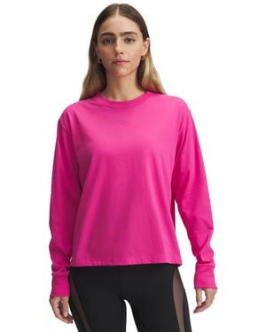 Under Armour Ua Boxy Long Sleeve - Pink