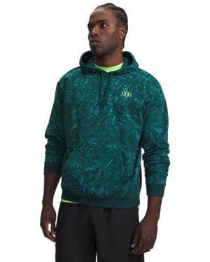 Under Armour Ua Rival Fleece Printed Hoodie - Green