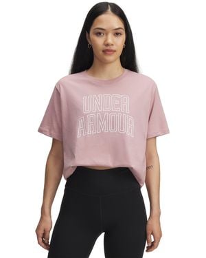 Under Armour Ua Rival Campus Oversized T-shirt - Purple