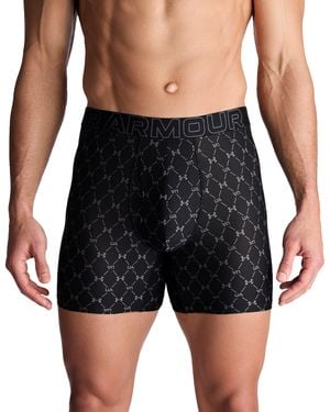 Under Armour Ua Performance Tech Printed 6" Boxerjock - Black