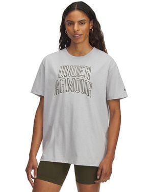 Under Armour Ua Rival Campus Oversized T-shirt - Gray