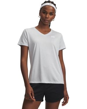 Under Armour Tech Twist V-Neck Short Sleeve Halo - Gray