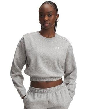 Under Armour Ua Rival Fleece Piped Crew - Gray