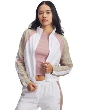 Under Armour Icon Crinkle Jacket City Khaki Tourmaline - White