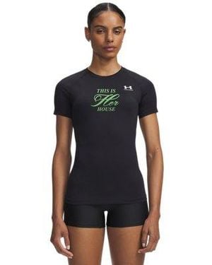 Under Armour Heatgear® Graphic Compression Short Sleeve - Blue
