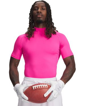 Under Armour Heatgear® Compression Mock Short Sleeve - Pink