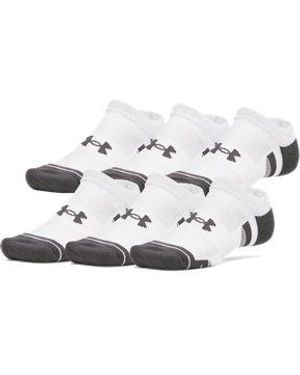 Under Armour Ua Performance Tech 6-pack No Show Socks - White