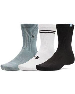 Under Armour Ua Sportstyle Cotton 3-pack Crew Socks - Blue