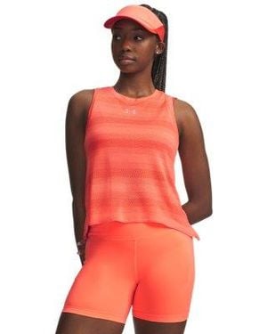 Under Armour Velociti Singlet Electric Tangerine Reflective - Red