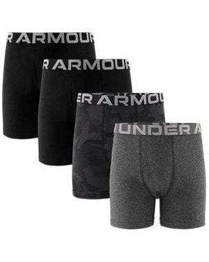 Under Armour Ua Performance Cotton Boys' Boxer Briefs - Black
