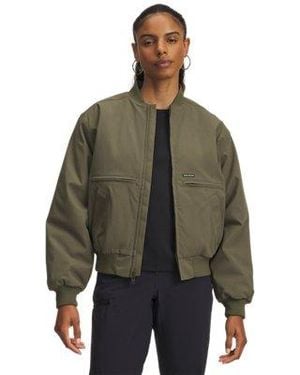 Under Armour Ua Expanse Fleece-lined Bomber Jacket - Green