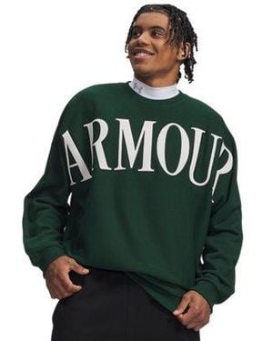 Under Armour Ua Icon Heavyweight Terry Graphic Crew - Green