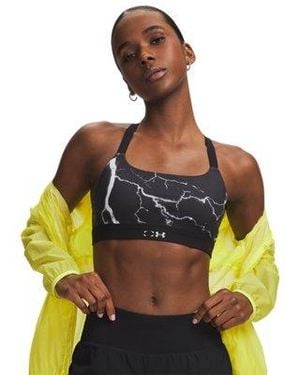 Under Armour Ua Hb Run Printed Sports Bra - Black