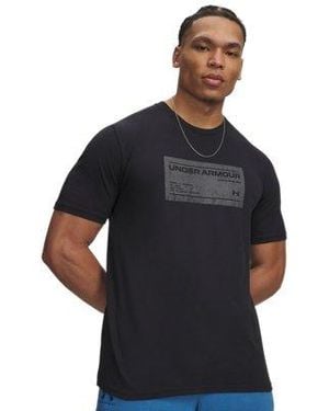 Under Armour Ua Box Wordmark Label Short Sleeve - Blue