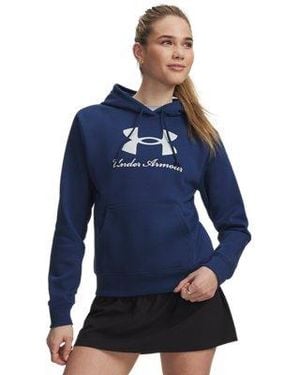 Under Armour Rival Hooded Shimmer Sweatshirt - Blue