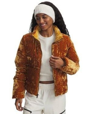 Under Armour Ua Limitless Down Velvet Puffer Jacket - Brown