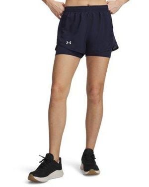 Under Armour Fly-By 2-In-1 Shorts Atlantis Washed Reflective - Blue