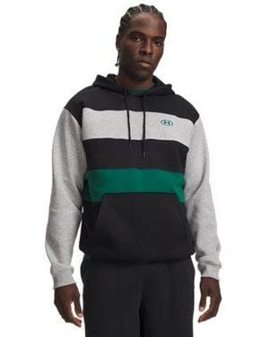 Under Armour Ua Rival Fleece Striped Hoodie - Green